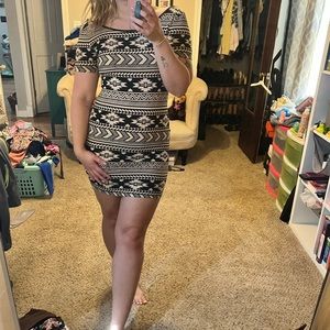 Geometric print dress